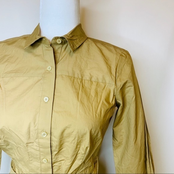 NWT J. Crew safari khaki shirtdress dress 2 XS - Picture 6 of 7